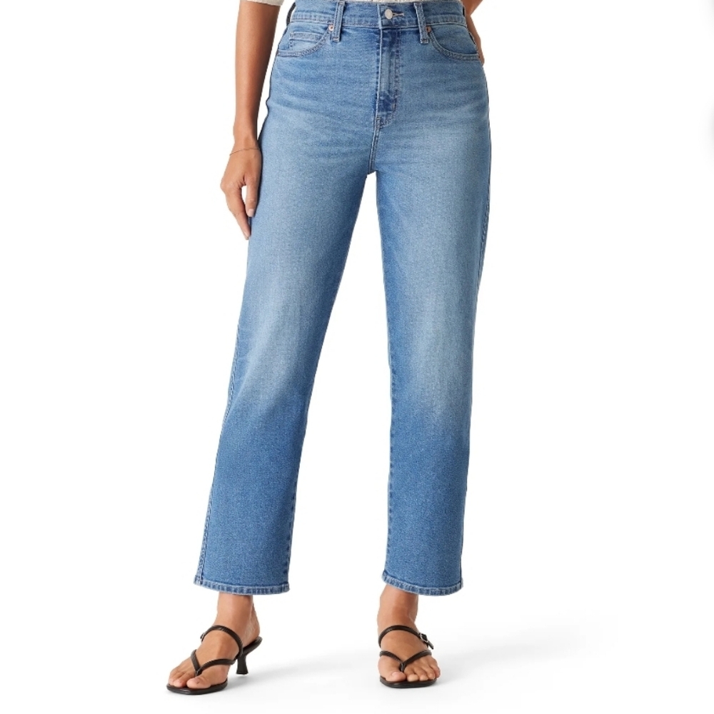 Levi Strauss Signature Gold High Rise Loose Straight Jeans 30 10